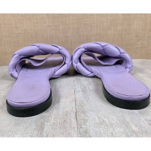 Bottega Veneta Lido Flat Quilted Square Wisteria Purple Sandals Sz 41 (US 10.5) - Picture 7 of 13